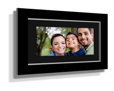 Panorama Black Frame Black Border Custom Framed Print