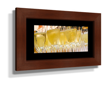 Panorama Brown Frame Black Custom Framed Print