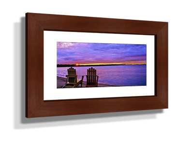 Long Rectangle Brown Frame White Border Custom Framed Print