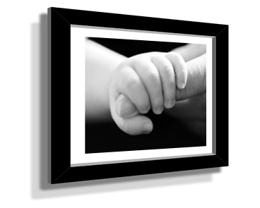 Rectangle Black Frame White Border Custom Framed Print