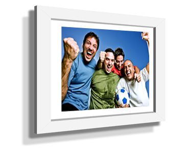 Rectangle White Frame White Border Custom Framed Print